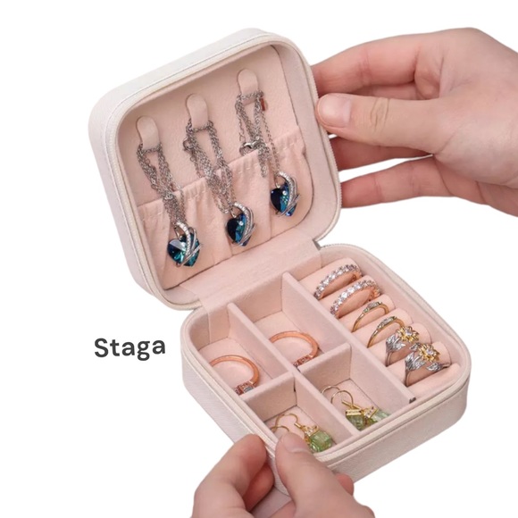 HP Gorgeous Jewelry Pouch Travel Case / Bridesmaid Gift / Wedding / Anniversary - Picture 14 of 16